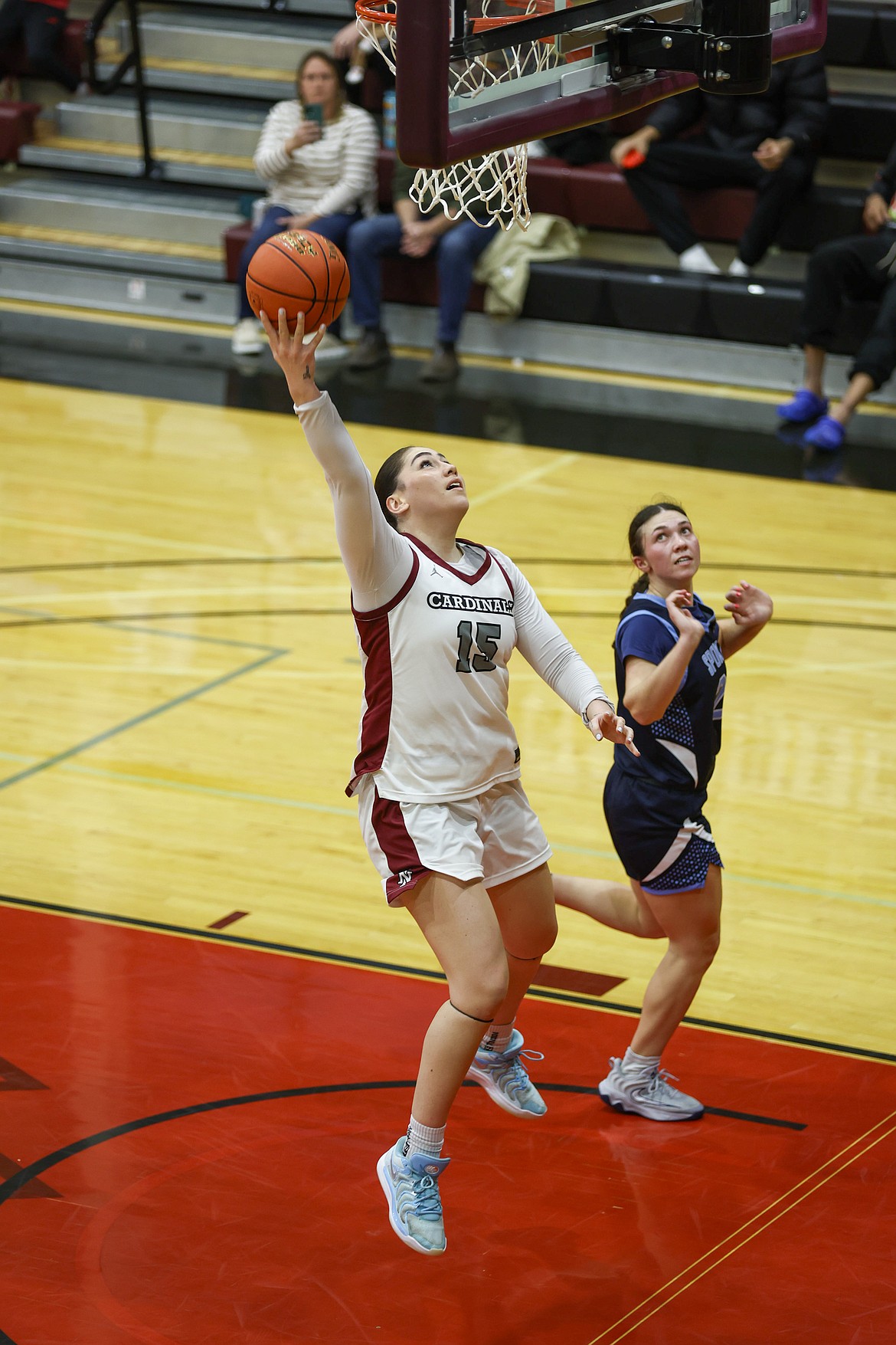 KYLE DISHAW PHOTOGRAPHY
North Idaho College sophomore forward Summer Faleafa goes up for a layup during Saturday's game against Spokane Colleges at Rolly Williams Court.