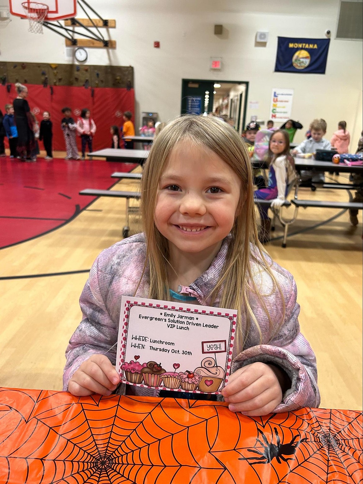 Emily Jarman in Ms. Toth’s kindergarten class at East Evergreen Elementary School.