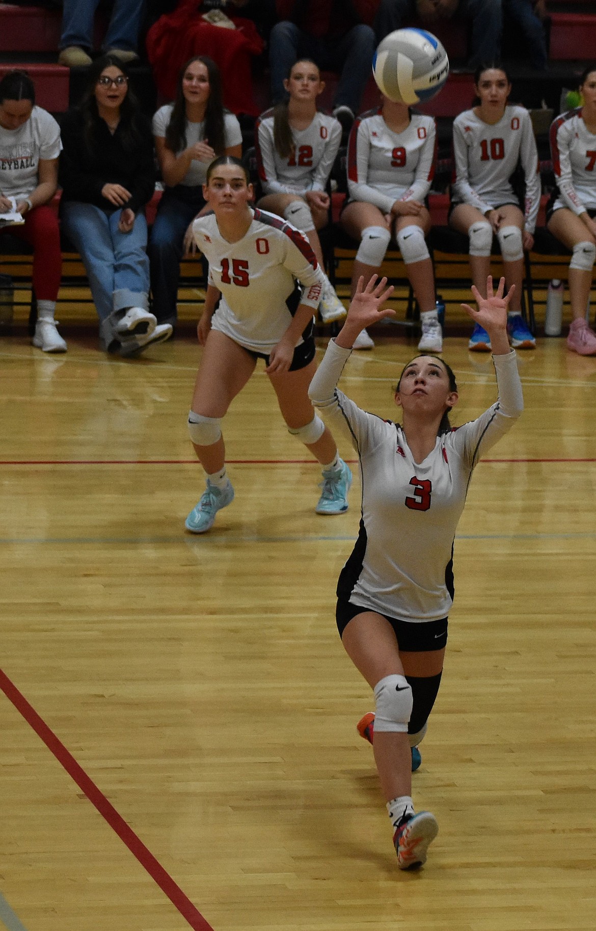 Othello High School’s Melia Zuidema makes the set in an October OHS volleyball match. Othello School District voters will be asked to approve or reject a three-year educational programs and operations levy in February 2026. In part, a levy would help support extracurriculars such as sports and arts programs alongside classroom activities.