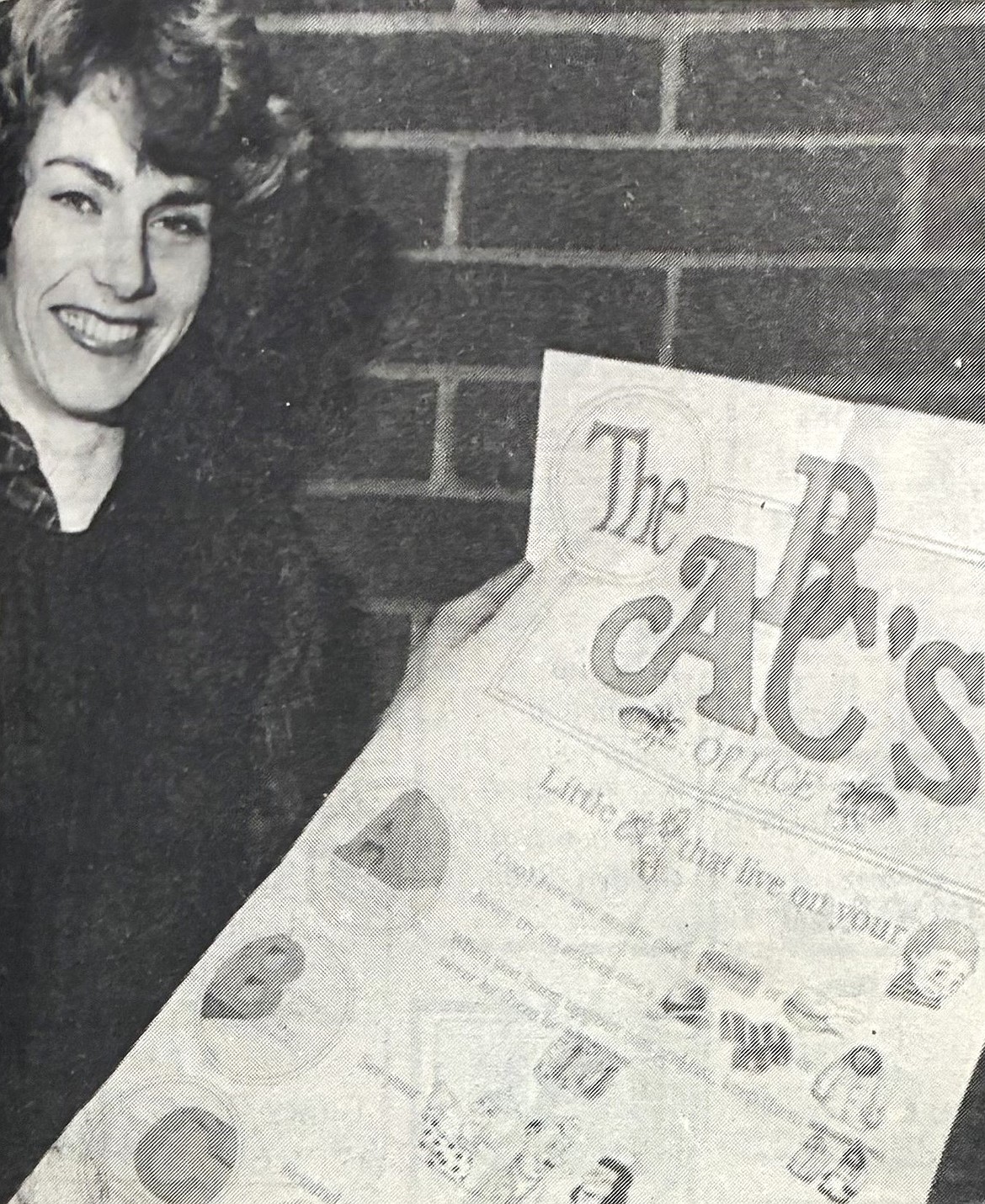 In 1980, Post Falls nurse Roye Ely displays a school “ABC’s of Lice” poster.