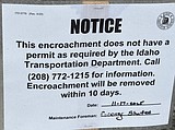 VFW, American Legion sign lacks required ITD permit