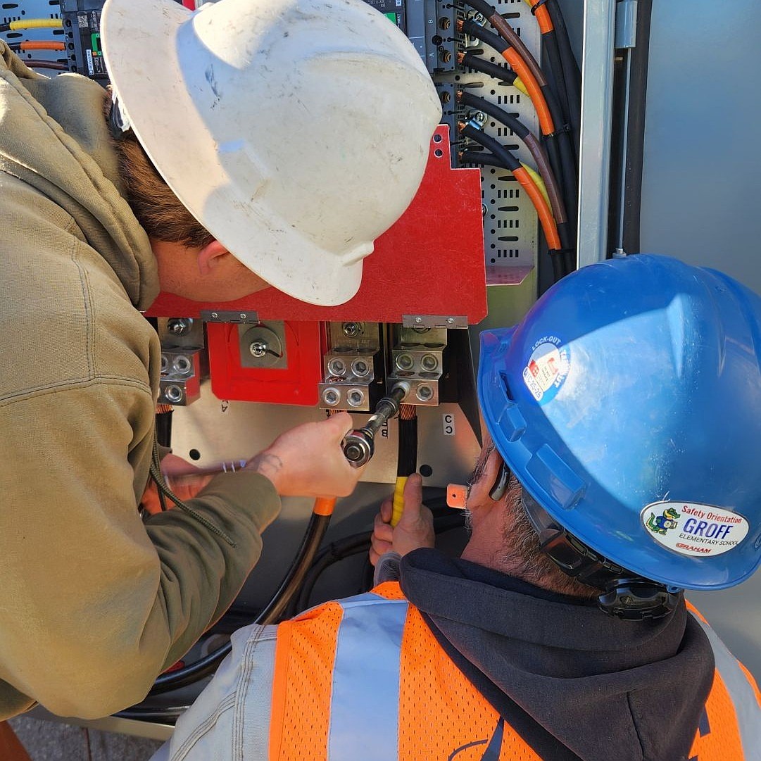 Groff Elementary is now back on permanent power from Grant County Public Utility District. This comes after a month of being on temporary service to work on grounding and electrical issues.