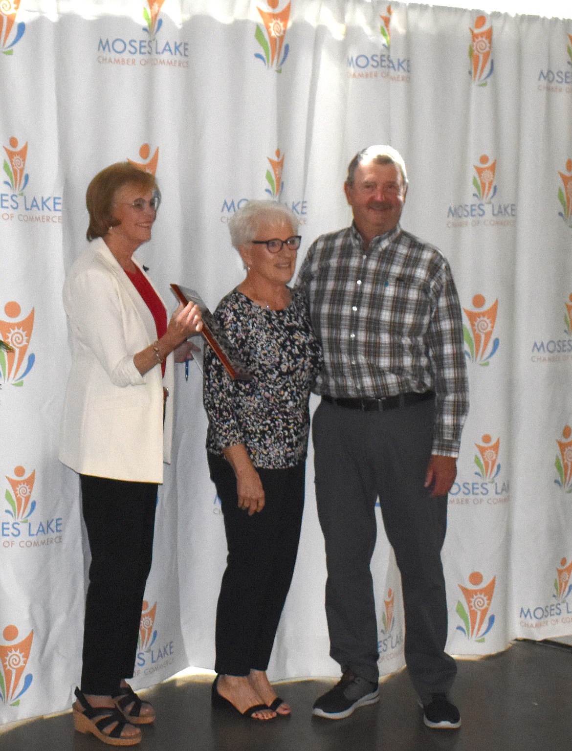 Rep. Tom Dent stops to let some people pet his horse during Warden Community Days. Dent was named to the Moses Lake Hall of Fame.