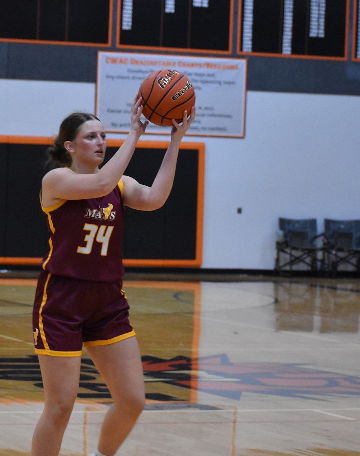Alivia Johnson, a senior for MLHS, finds an opening to sink a 3-pointer during Tuesday’s game against Ephrata.