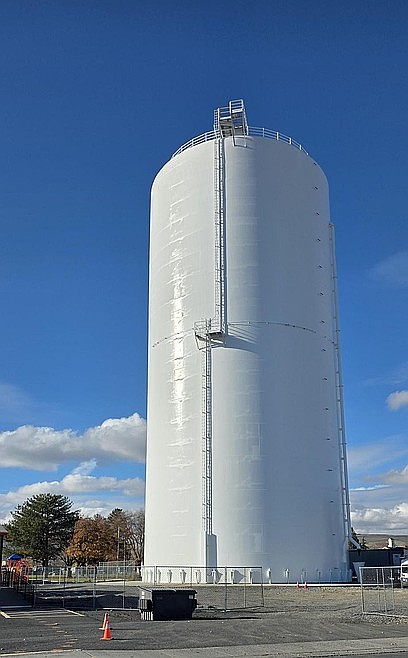 The new Ephrata water tower was originally expected to be online by the end of November; however, the city is still waiting for some final test results before it can be utilized.