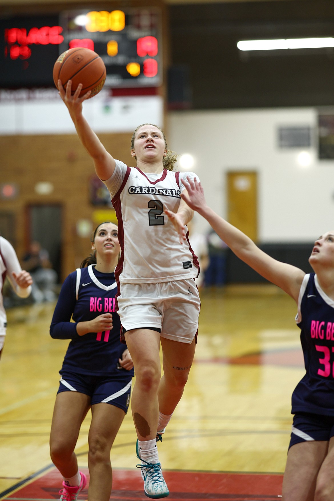 KYLE DISHAW PHOTOGRAPHY
North Idaho College freshman guard Karsyn Freeman drives to the basket during the first half of Wednesday's game against Big Bend at Rolly Williams Court.