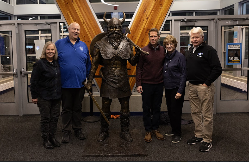 Sigvard the Viking statue honors generations of students, alumni, supporters