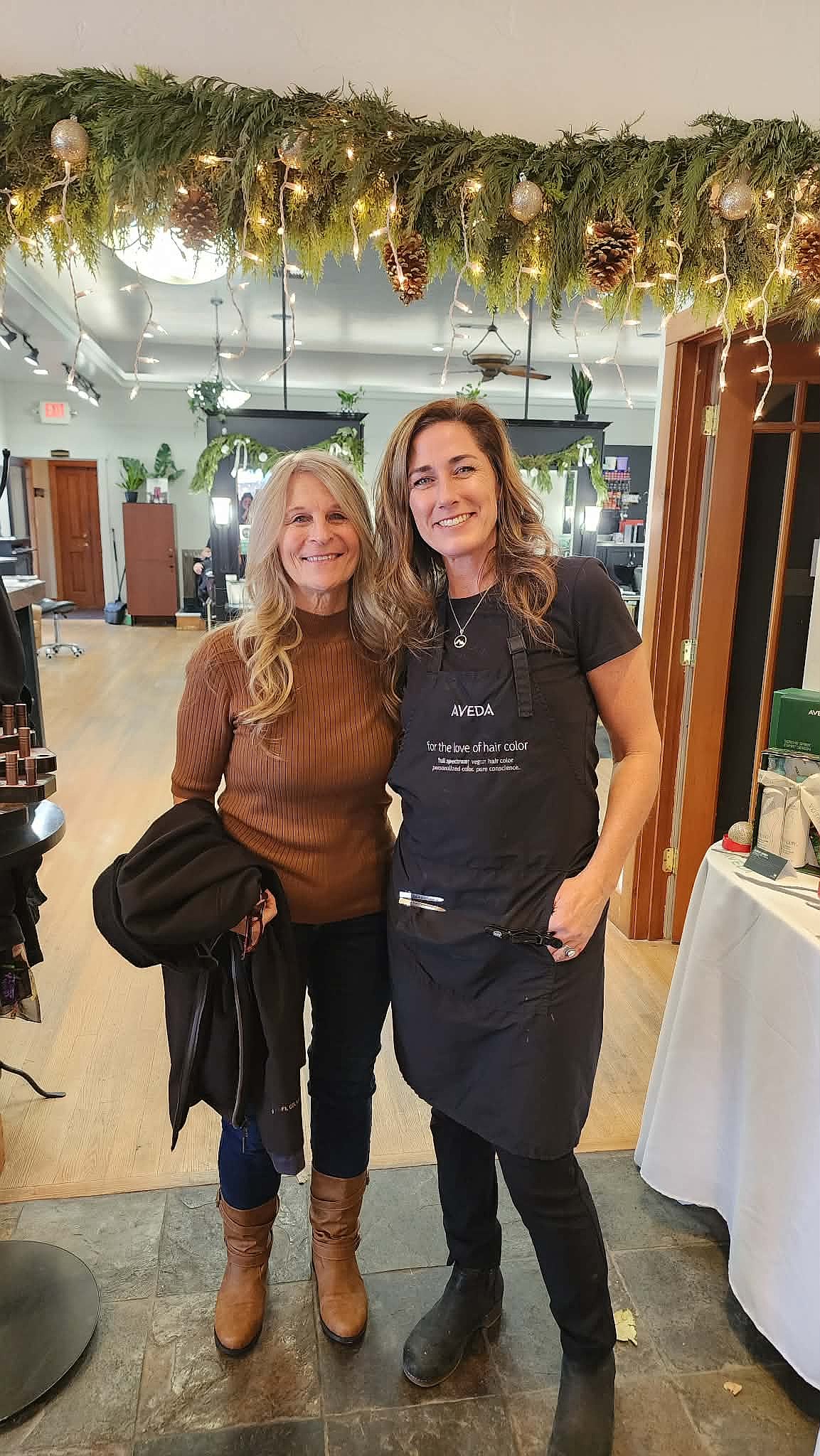 Reecia Maxwell with a long-time client. (Photo provided)