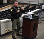 Grant County Sheriff Joey Kriete speaks at a …