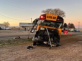 School buses crash in Idaho with several kids hurt, including 1 flown to hospital