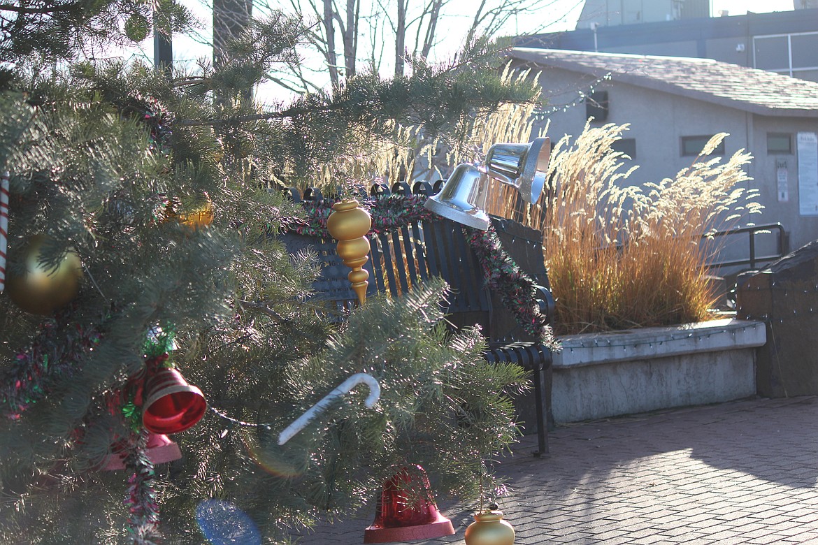 Grasses and Christmas tree ornaments blow in the wind Monday. It’s forecast to be really windy by Wednesday morning.