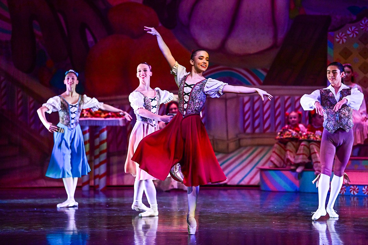 Dancers with Northwest Ballet Company and San Diego Ballet perform a dress rehearsal of The Nutcracker at Flathead Valley Community College's Wachholz College Center on Friday, Dec. 12. (Casey Kreider/Daily Inter Lake)