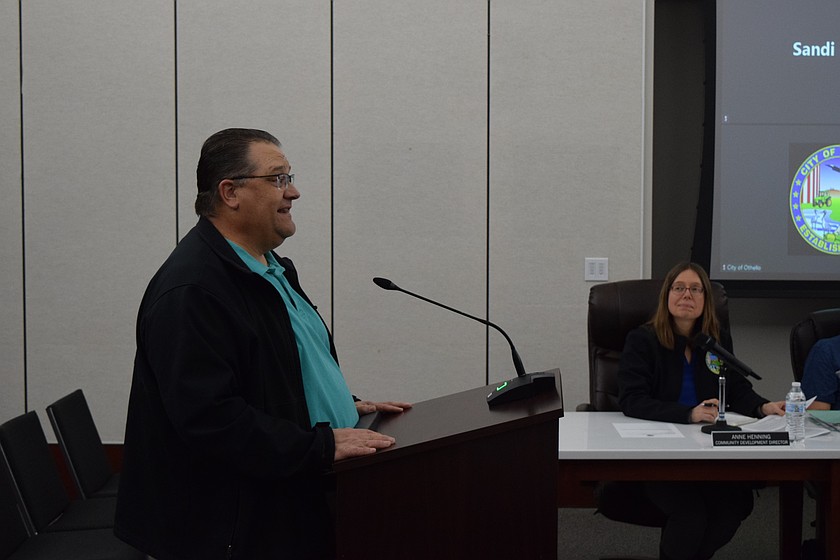 Chris Dorow was selected to fill an open position on the Othello City Council. His wife, Genna Dorrow, is also a council member and abstained from the selection process. The remaining council members voted unanimously to select him.