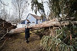 Intense wind knocks out power to thousands of homes