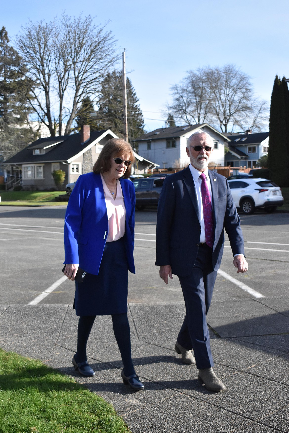 Washington State Senator Judy Warnick, left, with Congressman Dan Newhouse in 2023. Warnick said she first met Newhouse when both were serving in the Washington House of Representatives, and she’s going to miss him when he leaves Congress next year.