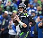 Seattle Seahawks quarterback Sam Darnold warms up before …