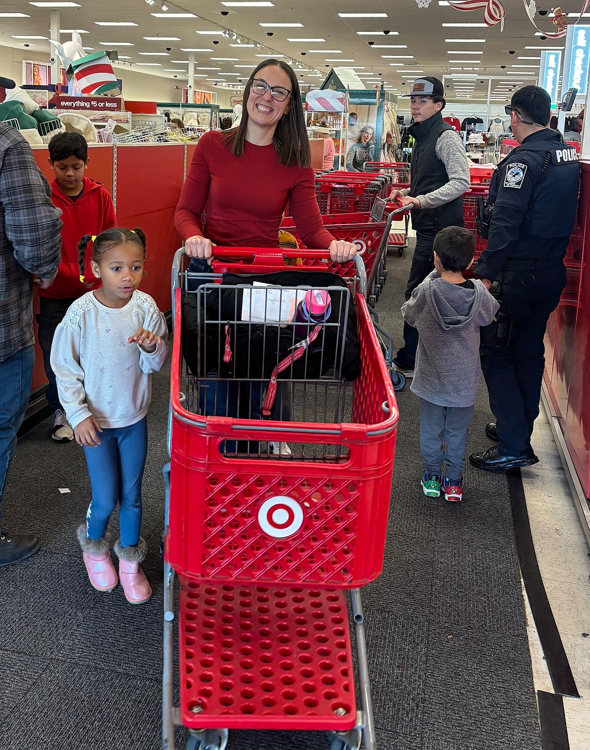 The families who went on Quincy PD’s Shop with a Cop were nominated by local school counselors, according to organizer Ofc. Danya Mercado.