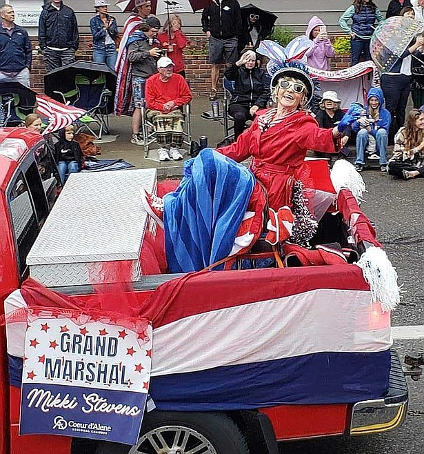 Mikki Stevens, founder of the Red Hot Mamas, serves as grand marshal of the 2022 Fourth of July Parade.