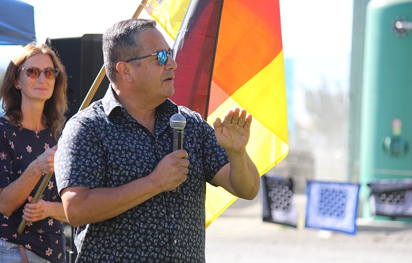 Alex Ybarra, 13th District Representative, talks about growing up in Quincy at the 2024 Celebration of Harvest and Culture sponsored by the Quincy Valley Historical Society and Museum.