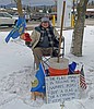 The Flag Man spreads cheer in Whitefish