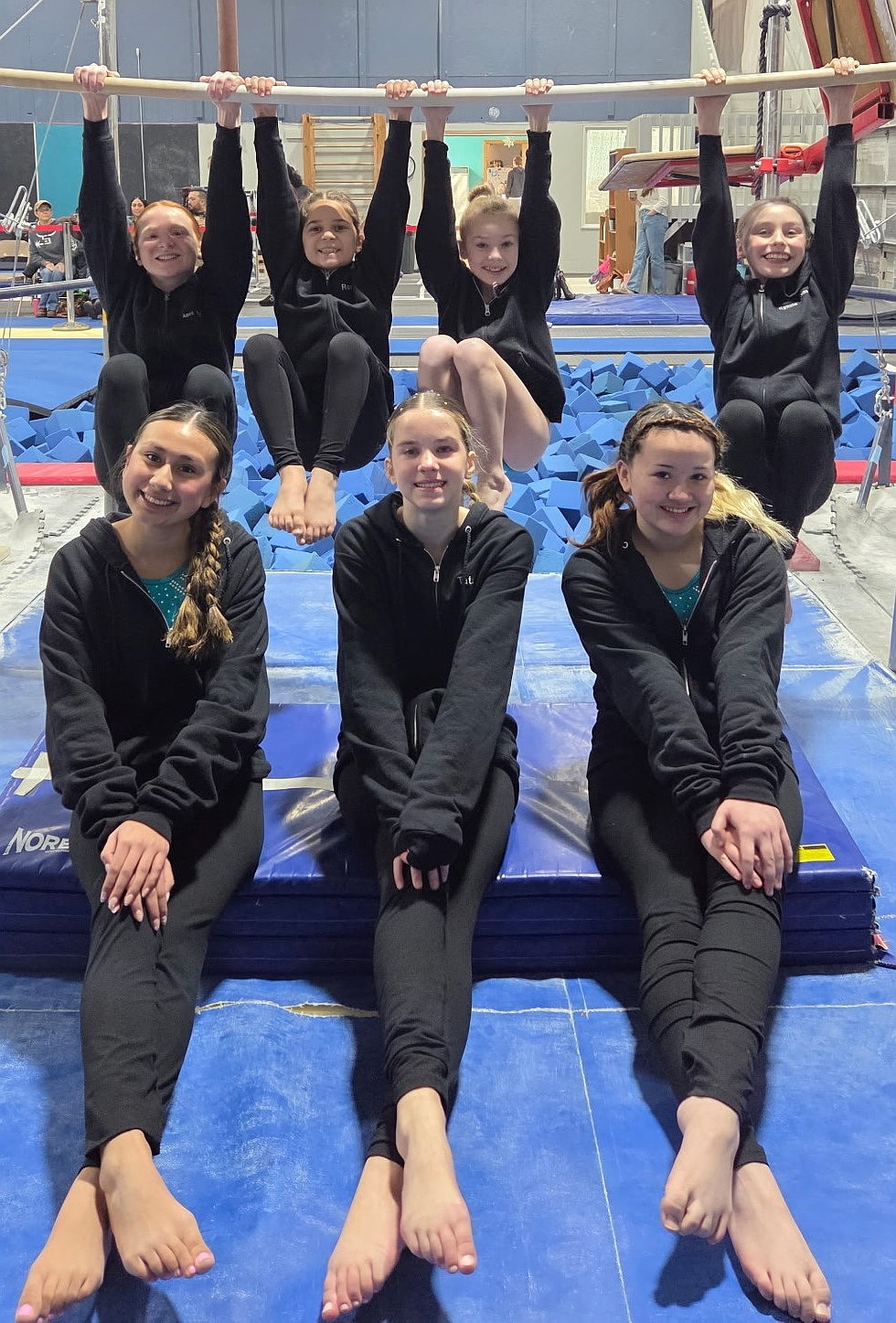 Courtesy photo
Avant Coeur Club Xcel Golds at the Winter Flurry in Hayden. In the front row from left are Audrina Campos, Tatum Oakland and Leah Belveal; and back row from left, April McCray, Remi Fawley, Krimzen Clark and Kynzie Johnson.