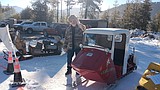 Vintage sleds on display at Haugan's Winterfest