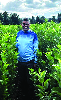 Dipak Poudyal working from the field.