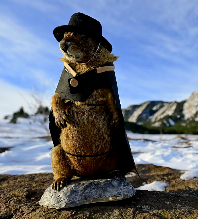 Flatiron Freddy did cast a shadow on Feb. 2, 2023, in Boulder, Colo.