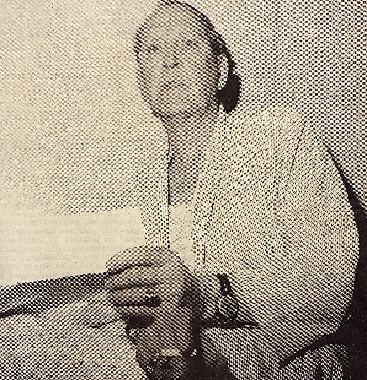 John Miles holds the farewell note he wrote to his wife in 1981.