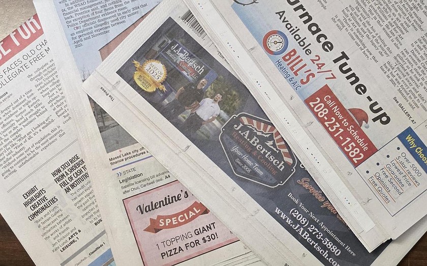 Advertising in newspapers covers the bulk of operating expenses for the publications they're printed in. Under proposed legislation, the taxes assessed against newspapers, especially those that serve small rural communities with a limited advertising base, could seriously harm or altogether eliminate publications. Over the last several years, staffing in newsrooms across Washington has already declined by about 75% on the editorial side of the business.