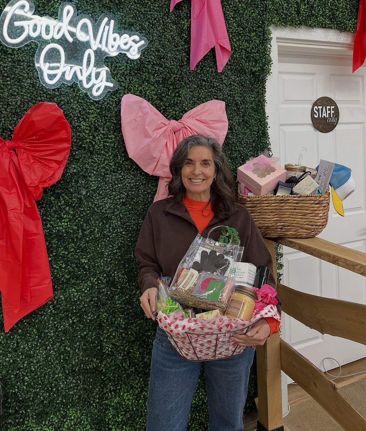 For every $20 a shopper spent at a participating business at Ladies Night Out, they received an entry to a drawing for one of three raffle baskets.