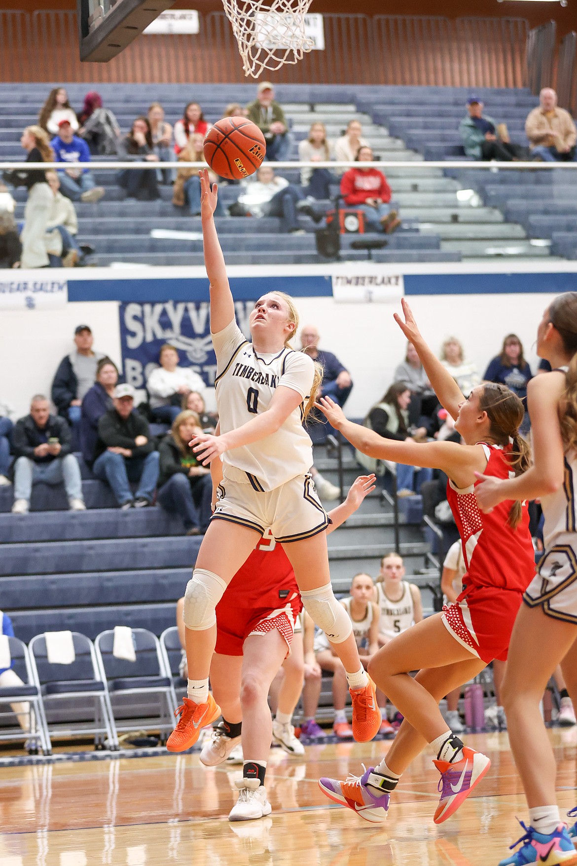 JASON DUCHOW PHOTOGRAPHY
Timberlake junior guard Macy Murphey drives through the Weiser defense on the way to the basket during the second half of Thursday's state 4A girls basketball game at Skyview High in Nampa.