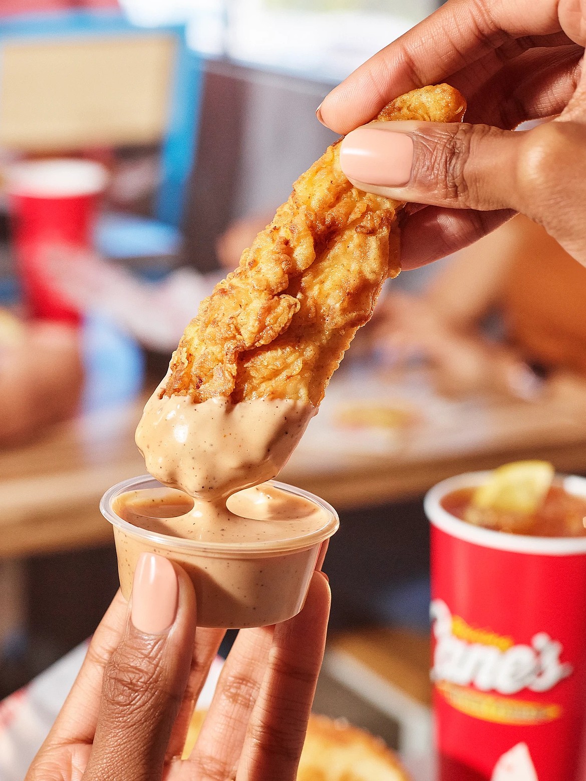 National chain Raising Cane's is known for their chicken fingers and "Cane's sauce."