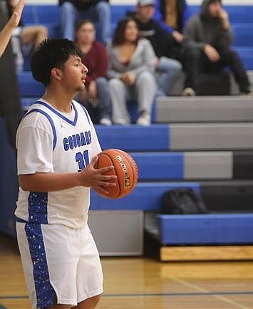 Daniel Gonzalez, a junior from the Cougars, looks for an open teammate during a game earlier this season.