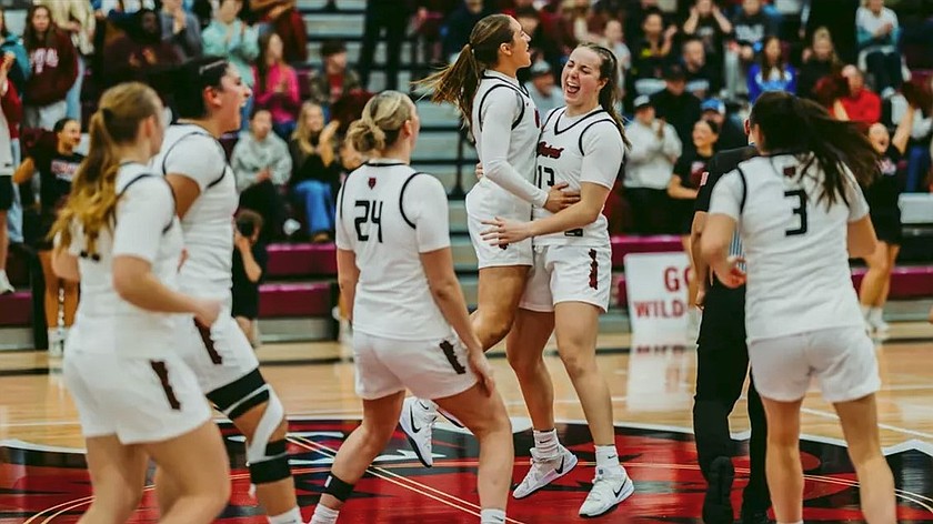 The Wildcats celebrate a hard-fought road victory over Saint Martin’s last weekend. CWU returns home this weekend to face Northwest Nazarene.