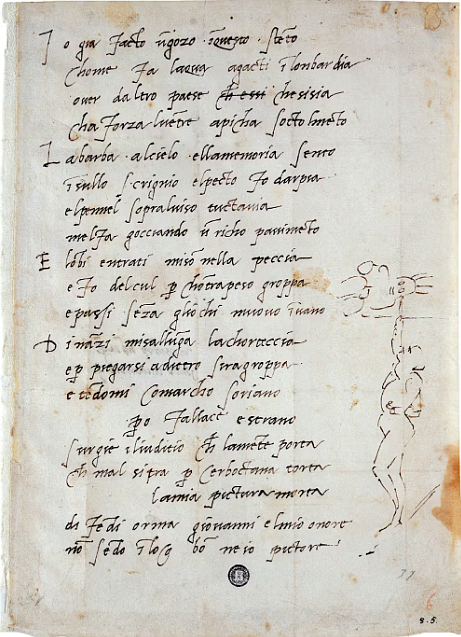 Michelangelo griped about painting the Sistine Chapel in a poem he sent to his friend Giovanni da Pistoia.