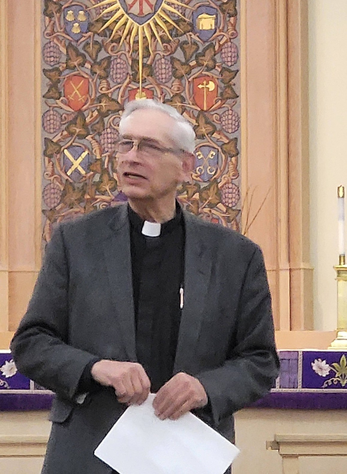 Fr. Jerome Bonneville conducts a traditional Compline service at St. John the Baptist Episcopal Church in Ephrata. St. John’s rotates with three other Ephrata churches to lead services during Lent.