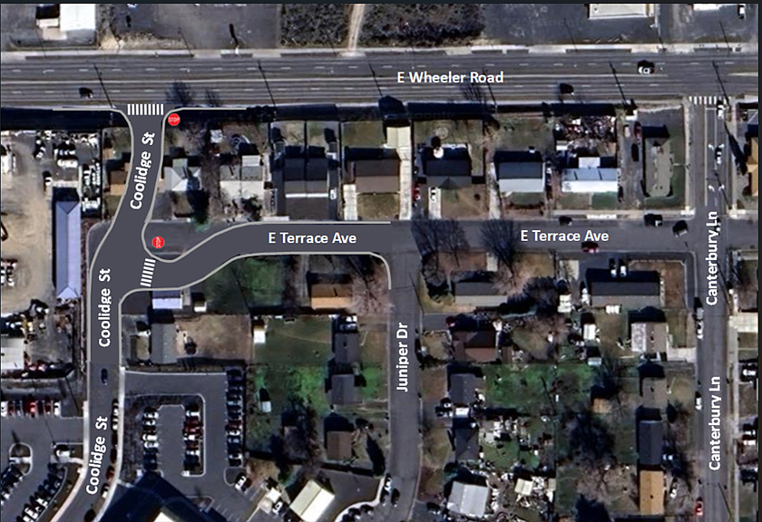 Work on an extension of Coolidge Street is scheduled for completion by April. The extension is designed to improve access to Moses Lake Community Health Centers.