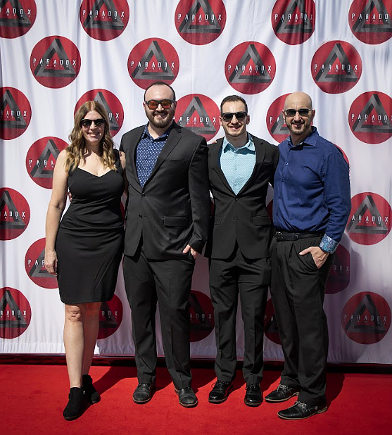 The Butera Family at the "Recollection" L.A. premiere. From left: Jackie, producer; Caden, director; Rylan, composer; and Mark, executive producer.