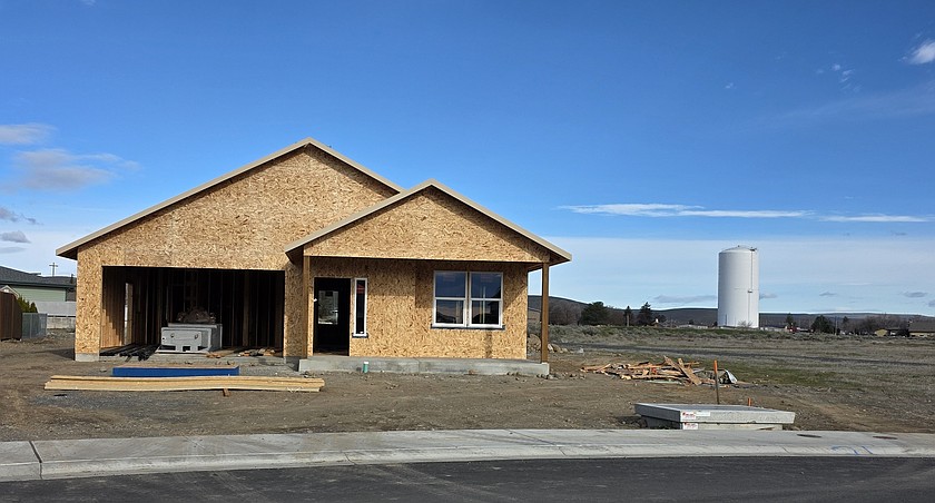 A new home under construction in Ephrata on Parkside Loop Southeast. The city issued just less than $1.14 million in building permits last month.