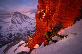 Climbing spring ice and rock on Glacier's Mount Wilbur