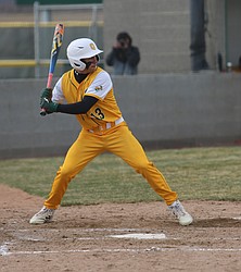 The Jacks’ Jace Reyes (13) eyes the pitcher before taking a swing. The Quincy Jacks were defeated 16-5 at home by the Cashmere Bulldogs Friday.