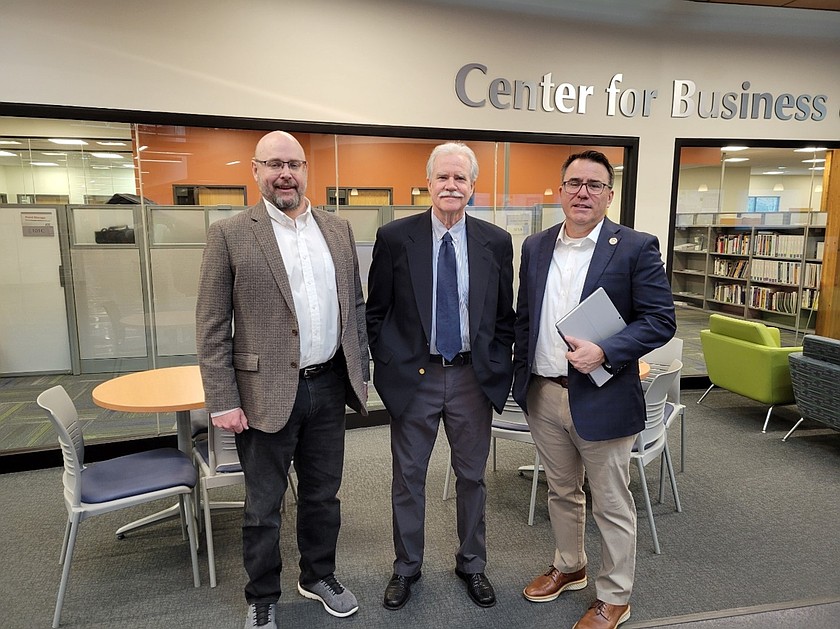 The city of Ephrata and the Port of Ephrata have secured a $75,000 grant to begin a joint economic development plan. From left to right are City Project Engineer Dave Bren, Port Executive Director David Lanman and City Administrator Ray Towry.