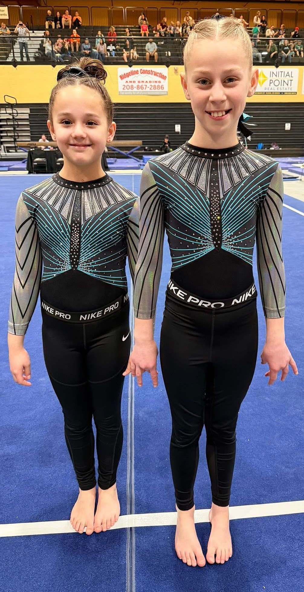 Courtesy photo
Technique Gymnastics younger Level 4s Maddie Dowiak, left, and Amy Montandon attended the Idaho Devo State Championship in Kuna. Maddie is the Bronze Medalist on vault with a 9.275, she was also 7th on bars 8.8, 4th on beam 9.2, 4th on floor 9.35, and 4th All-Around 36.625; Amy was 7th on beam 9.225.