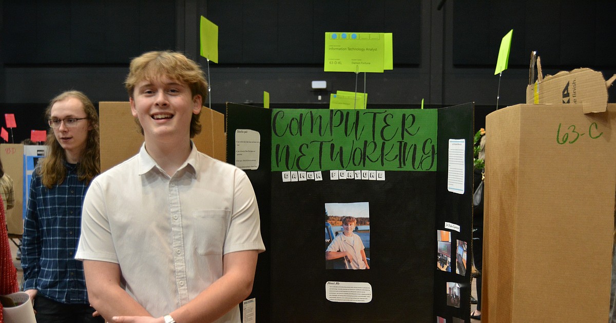 Students pitch future professions at reverse job fair