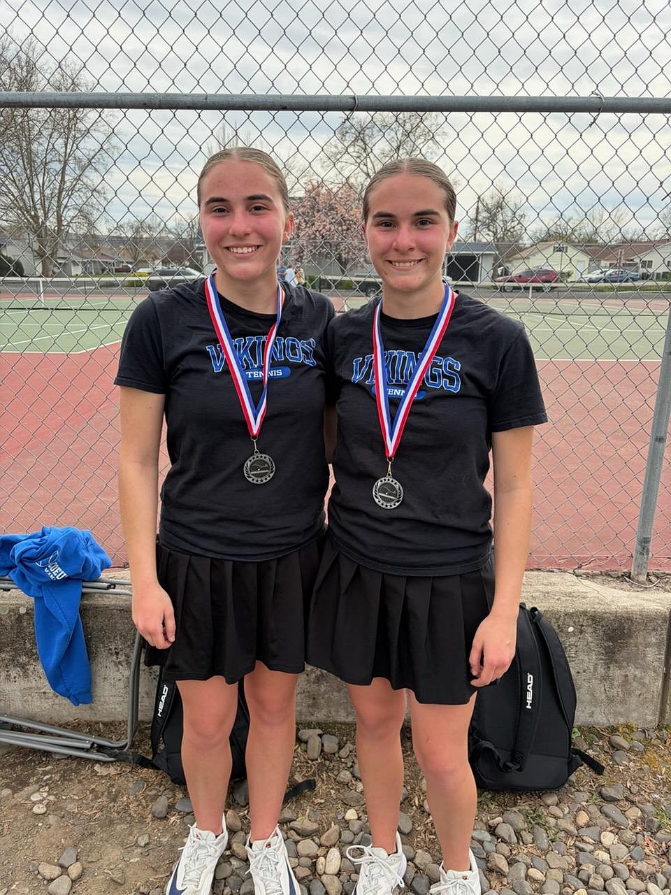 Courtesy photo
The Coeur d'Alene girls No. 1 doubles team of Natalie Knutson, left, and Gabby Knutson advanced to the championship match of the Larry McConnell Invitational at Clarkston High on Saturday, falling in the finals to a team from Mead High in three sets.