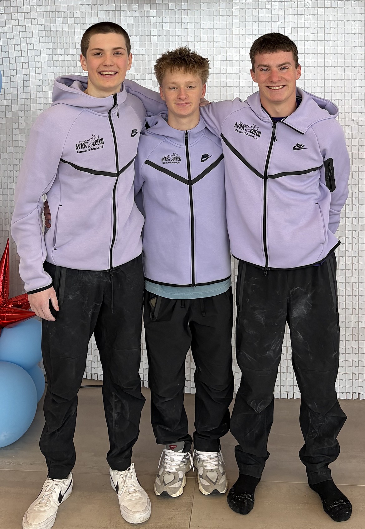 Courtesy photo
Avant Coeur Level 9s at the Region 2 Championships in Hillsboro, Ore. From left are Blaide Cotten, Koda Wolfe and Ethan Laughery.