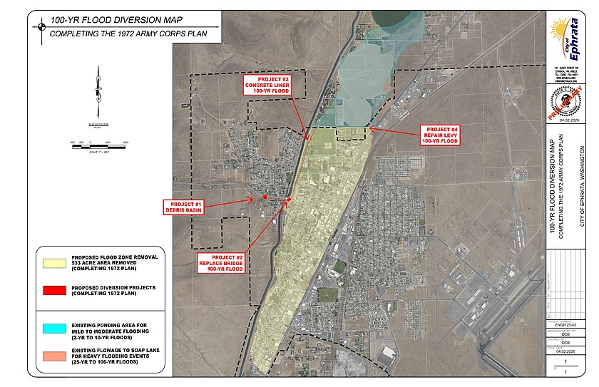 The City of Ephrata has launched a multi-phase plan and began seeking grants to begin working on getting the city out of its flood zone designation.