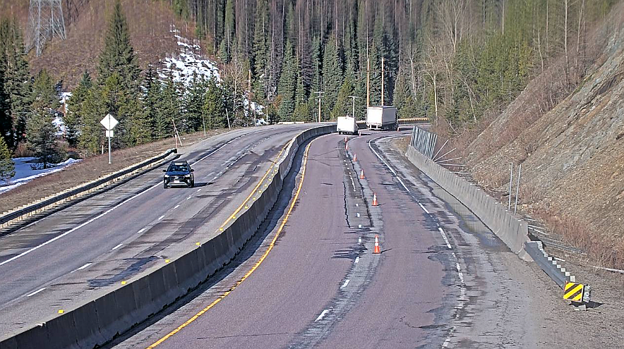 Road work season springs up on I-90 in western Montana