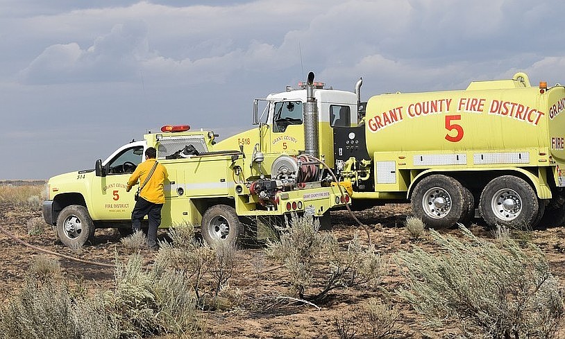A section of Road 2 Southeast will remain closed at least through Friday due to a haystack fire.